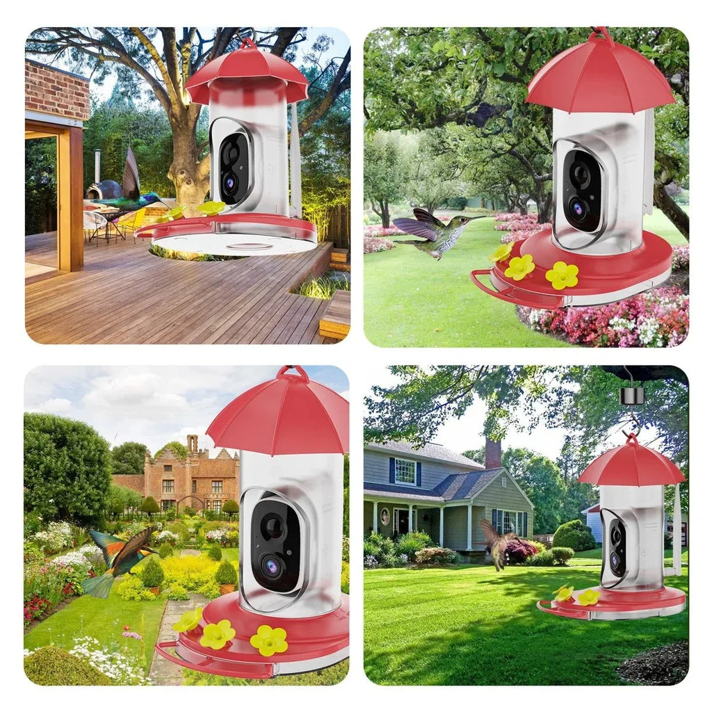 Bird Feeder | 1080P Wide-Angle Camera & Battery-Powered Wi-Fi