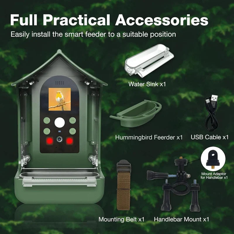 Bird Feeder | Full HD Camera & Night Vision | Set of 2