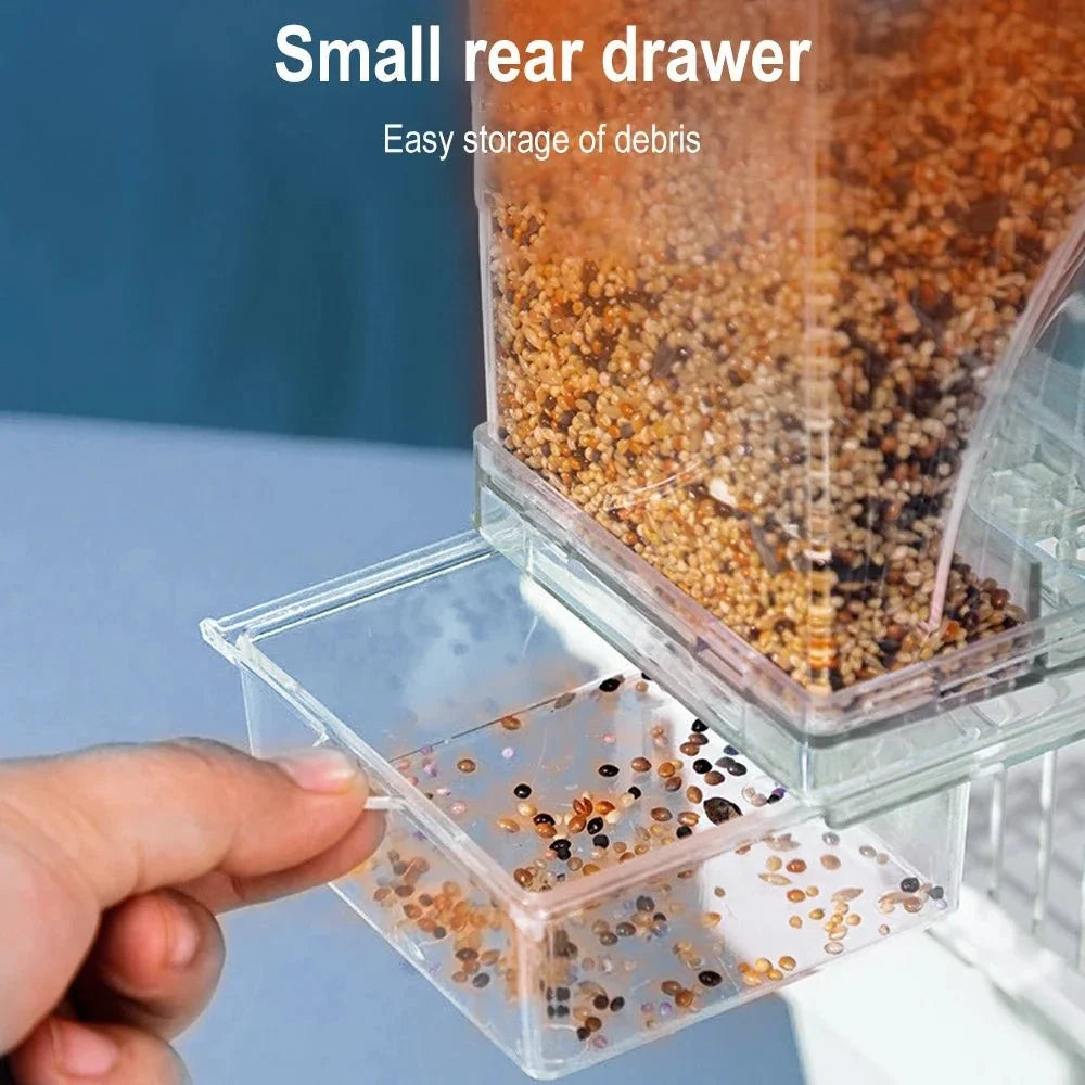 Bird Feeder | Spill-Proof & Splash-Proof Automatic Seed Dispensing | For Small Birds