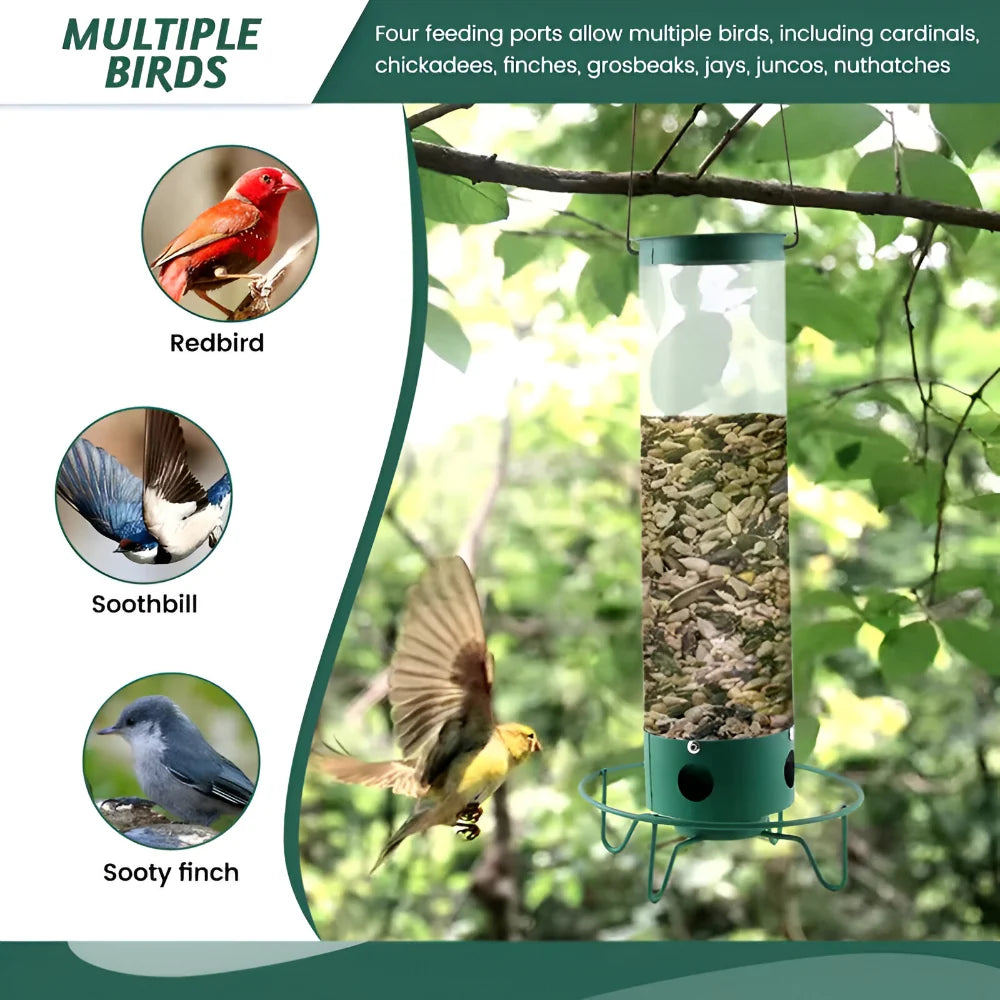 Bird Feeder | Squirrel-Proof Spinning Perch & Metal | Hanging