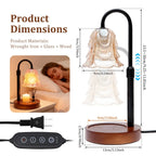 Candle Warmer Lamp | Flower Glass Shade & Adjustable Heating | 2/4/8-Hour Timer