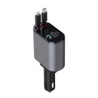 Car Charger | Retractable Cable & Fast Charging | 12–24V