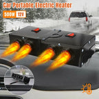 Car Heater | 12V PTC 500W Whisper-Quiet