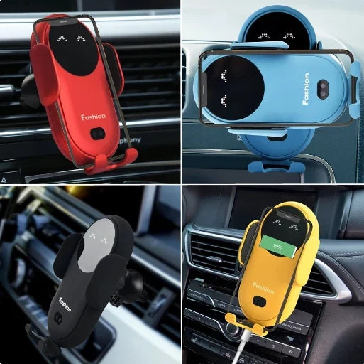 Car Phone Mount | Infrared Auto-Clamp & 10W Fast Wireless Charging | Air Vent Clip