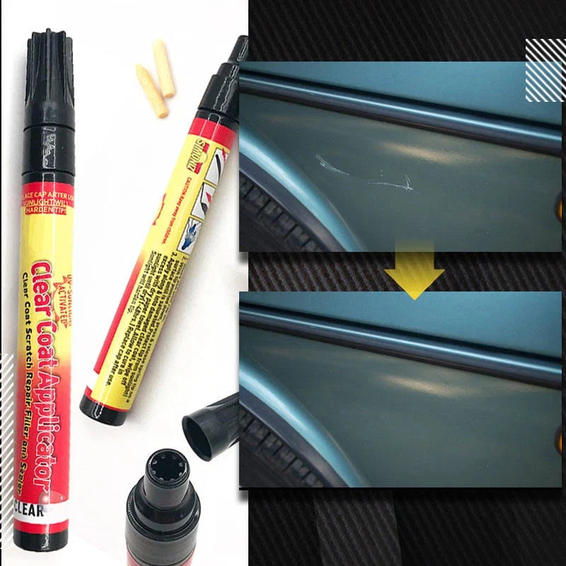 Car Scratch Repair Pen | Quick-Dry Waterproof Clear Coat | Travel Size