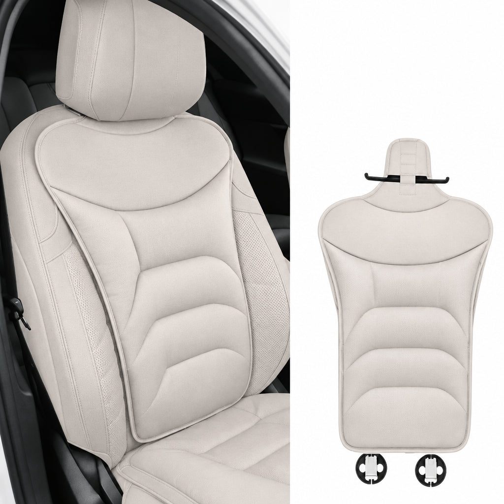 Car Seat Cushion | Contoured Lumbar Support & Detachable Washable Cover