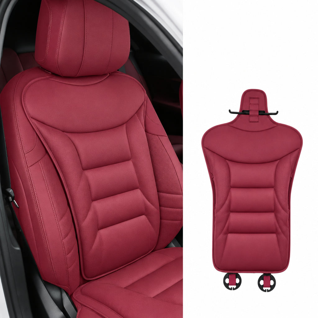 Car Seat Cushion | Contoured Lumbar Support & Detachable Washable Cover