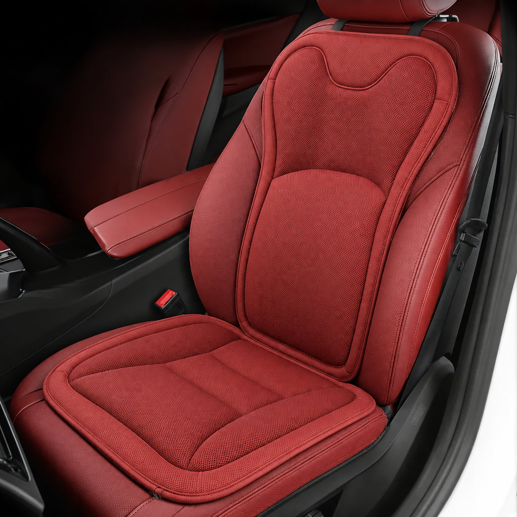 Car Seat Cushion | Contoured Lumbar Support & Detachable Washable Cover