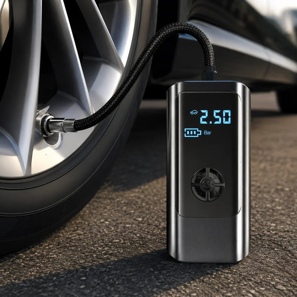 Car Tire Inflator | Digital Display & Automatic Shutoff | Cordless 8000mAh Battery