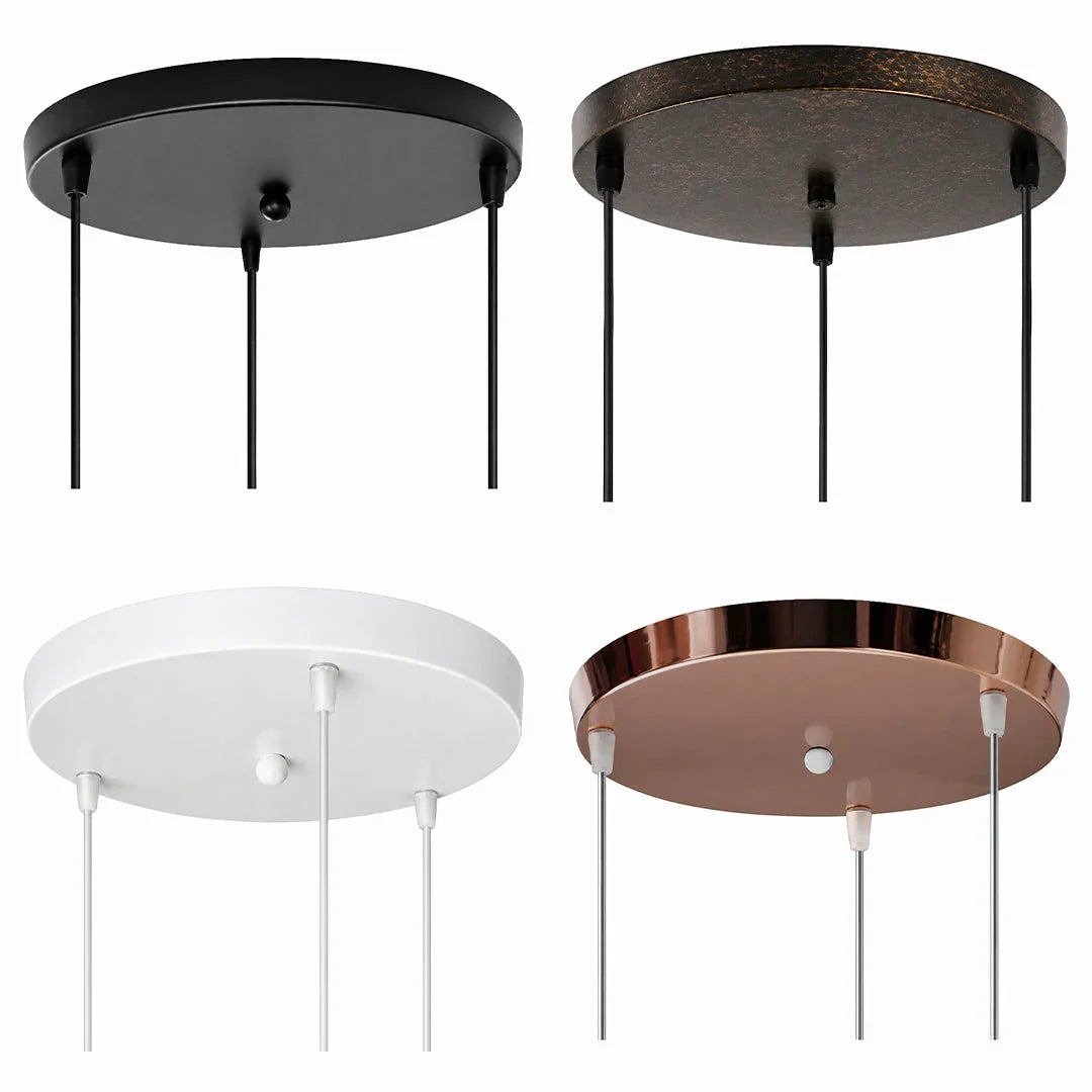 Ceiling Canopy | Iron Multi-Lamp & Slim Flat Profile | 30–60 cm