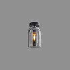 Ceiling Lamp | Copper & Glass Shade | 3-Color LED Included