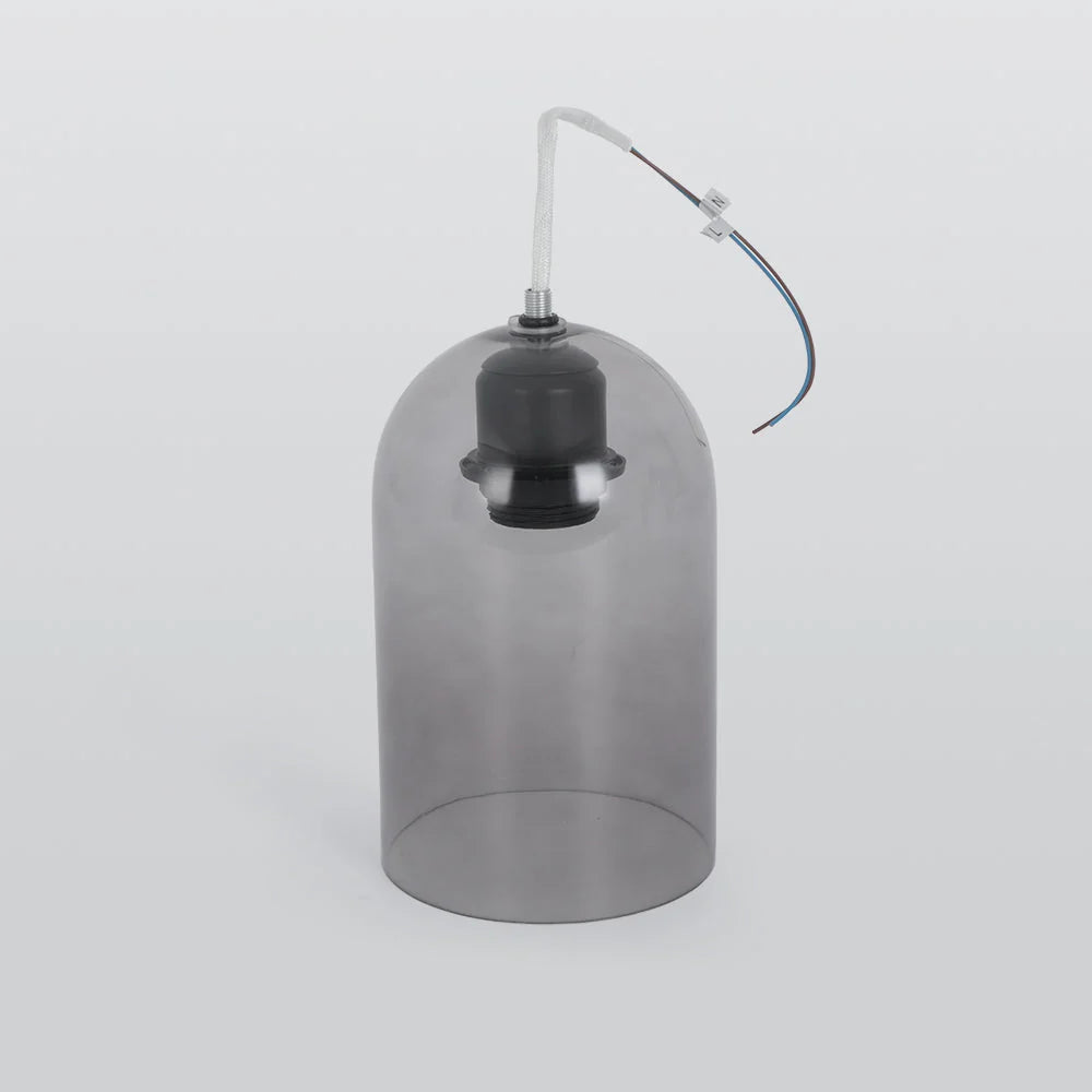 Ceiling Lamp | Copper & Glass Shade | 3-Color LED Included