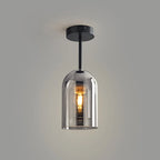 Ceiling Lamp | Copper & Glass Shade | 3-Color LED Included
