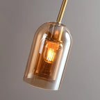Ceiling Lamp | Copper & Glass Shade | 3-Color LED Included