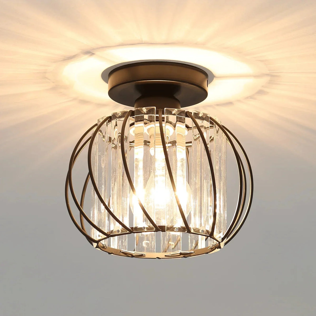 Ceiling Lamp | Nordic Sculptural Glass Shade & Soft Ambient Glow | Available in 2 Sizes