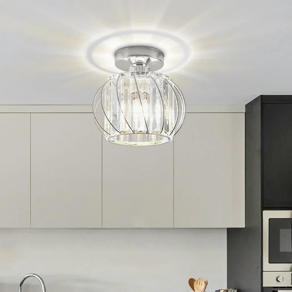 Ceiling Lamp | Nordic Sculptural Glass Shade & Soft Ambient Glow | Available in 2 Sizes