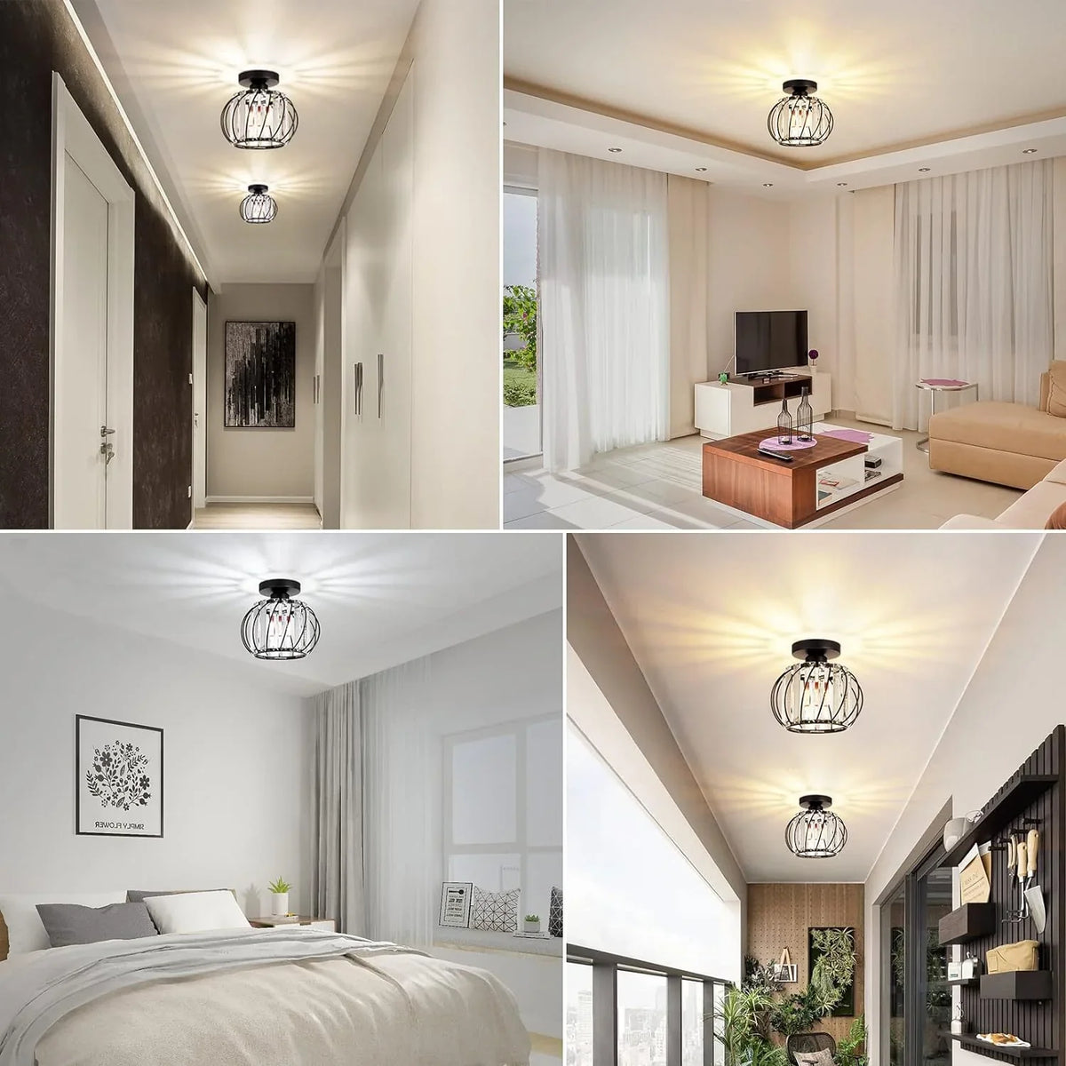 Ceiling Lamp | Nordic Sculptural Glass Shade & Soft Ambient Glow | Available in 2 Sizes