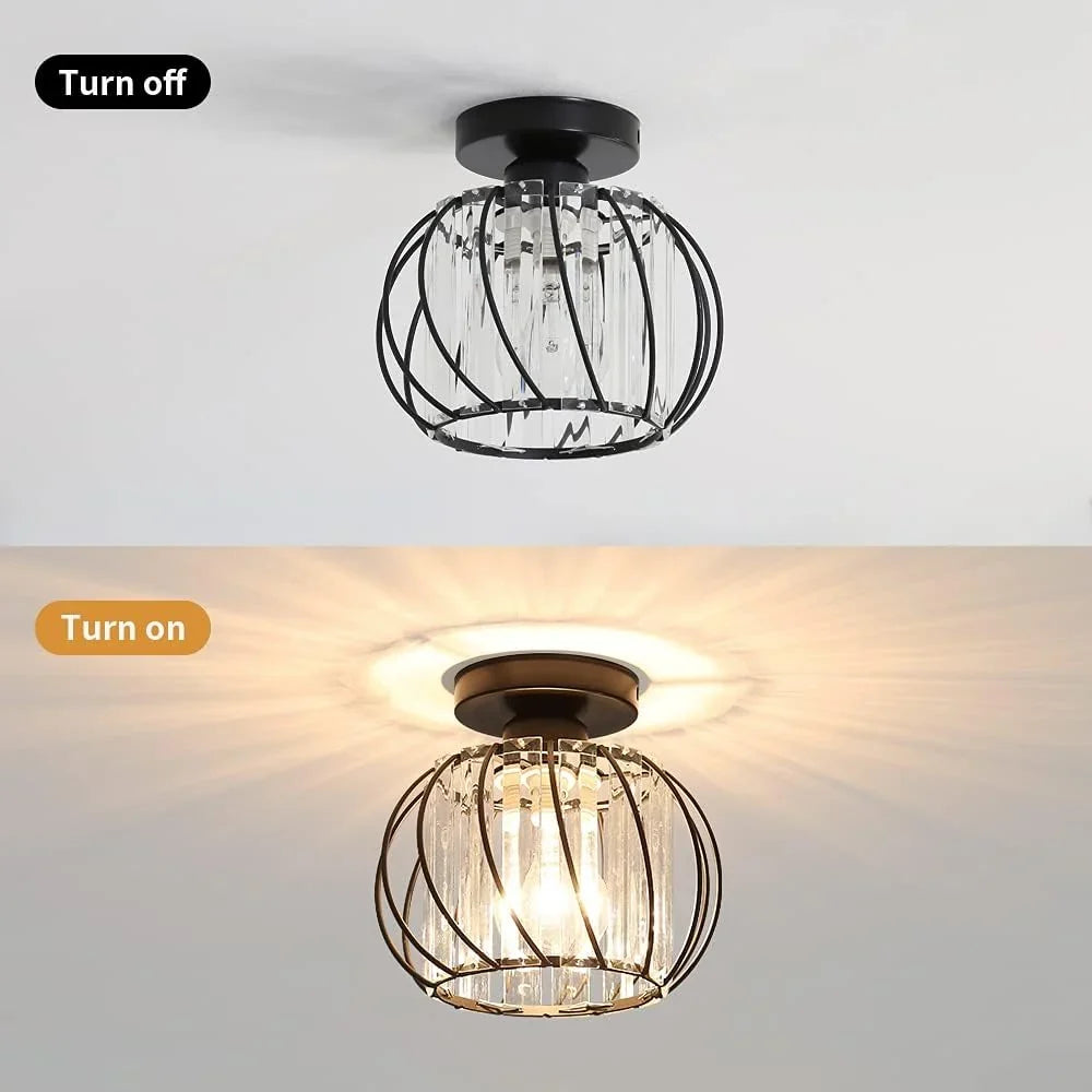 Ceiling Lamp | Nordic Sculptural Glass Shade & Soft Ambient Glow | Available in 2 Sizes