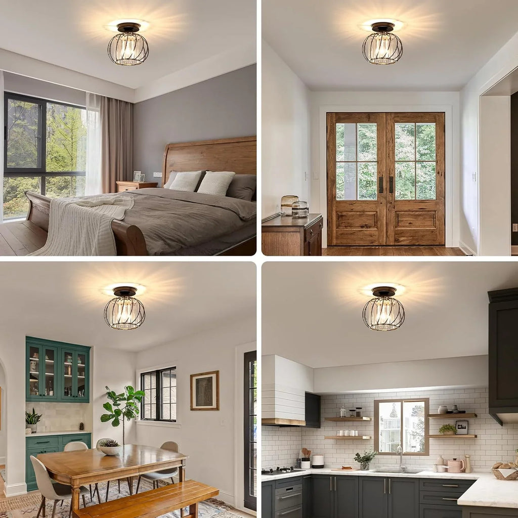 Ceiling Lamp | Nordic Sculptural Glass Shade & Soft Ambient Glow | Available in 2 Sizes