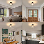 Ceiling Lamp | Nordic Sculptural Glass Shade & Soft Ambient Glow | Available in 2 Sizes