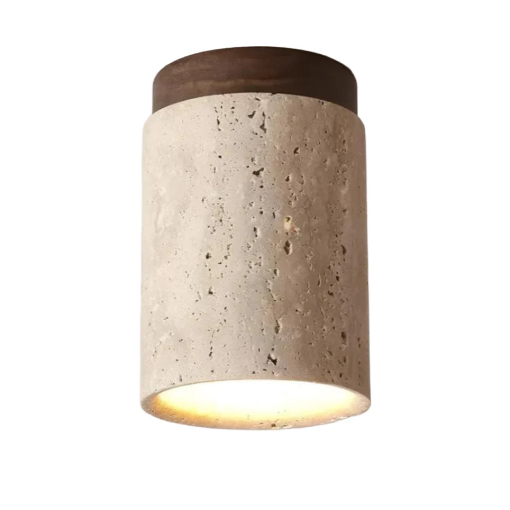 Ceiling Lamp | Wabi-Sabi Travertine & Energy-Efficient LED