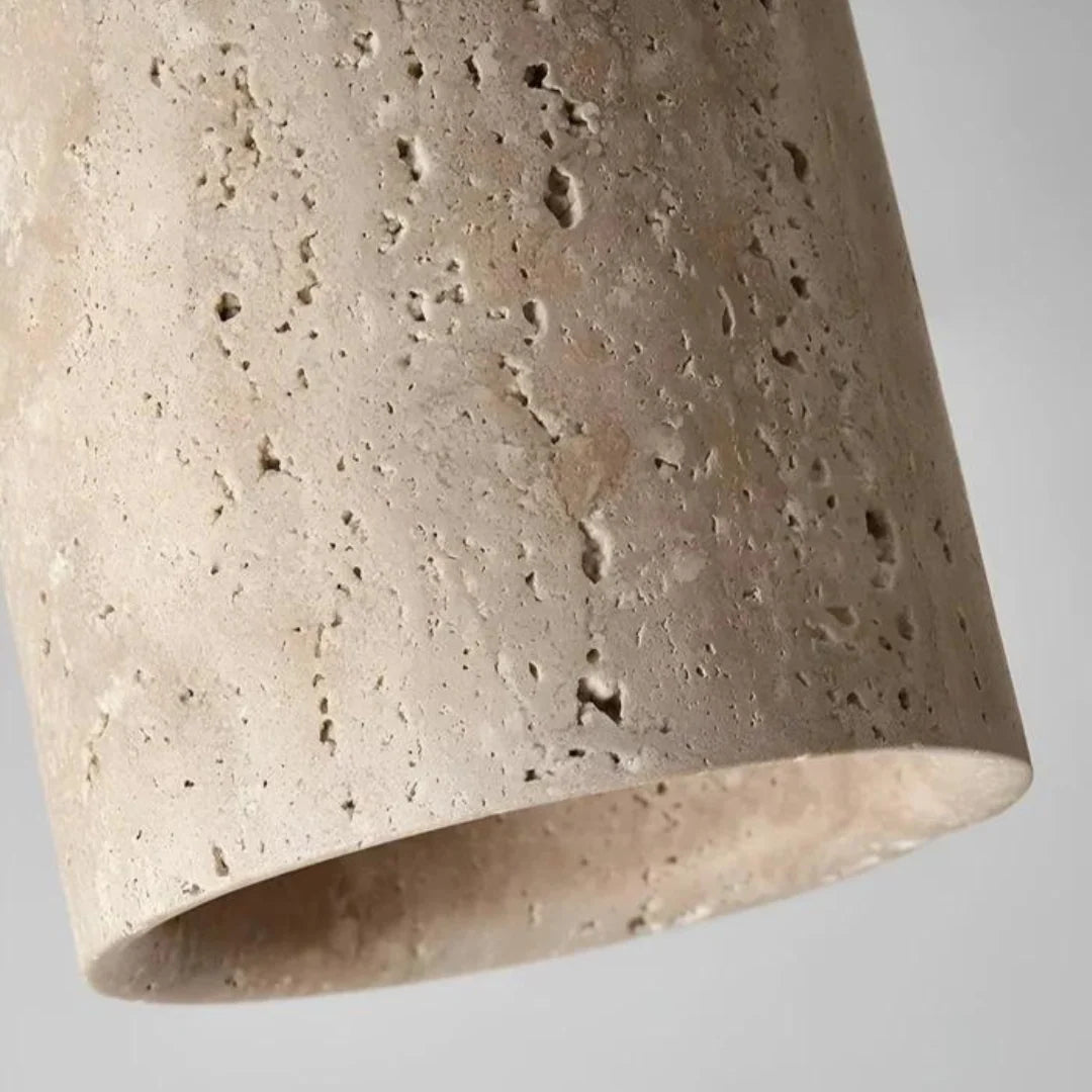 Ceiling Lamp | Wabi-Sabi Travertine & Energy-Efficient LED