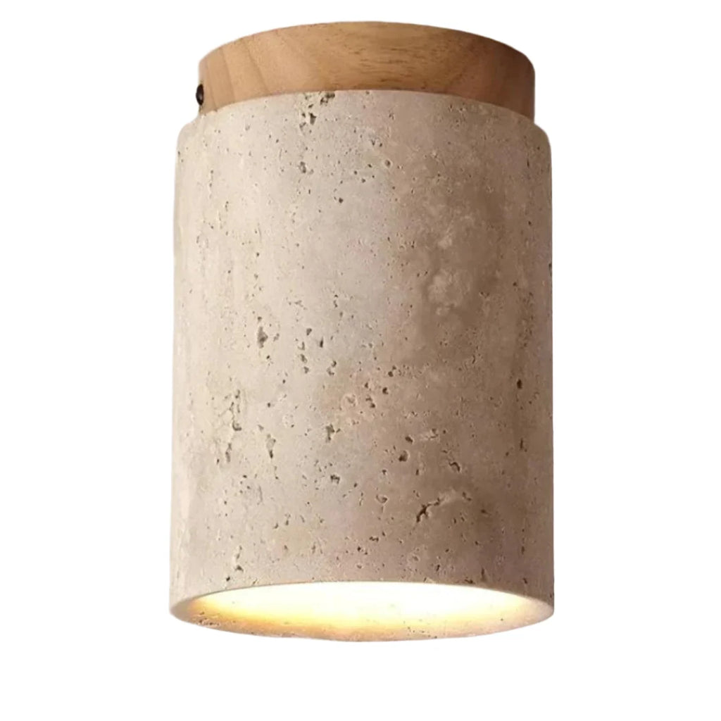 Ceiling Lamp | Wabi-Sabi Travertine & Energy-Efficient LED