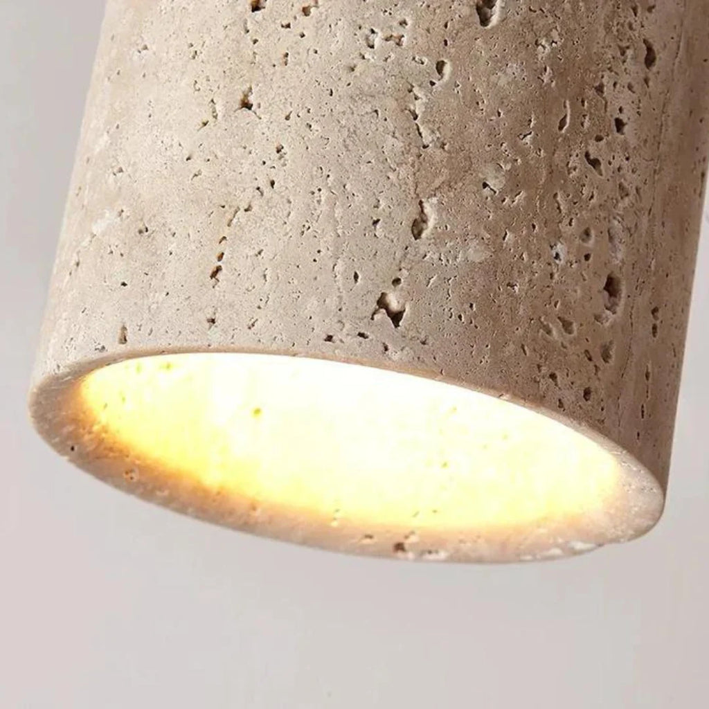 Ceiling Lamp | Wabi-Sabi Travertine & Energy-Efficient LED