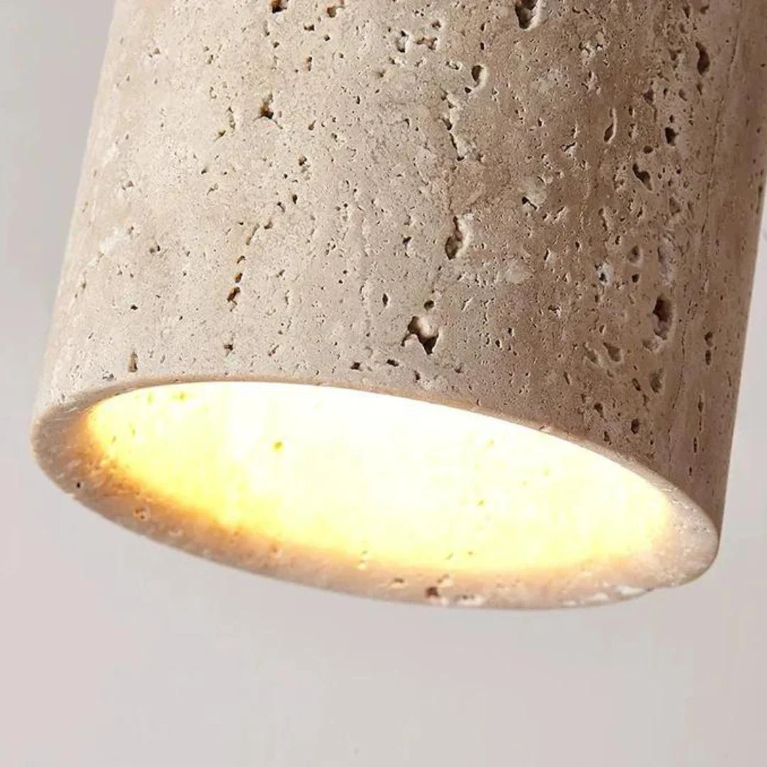 Ceiling Lamp | Wabi-Sabi Travertine & Energy-Efficient LED