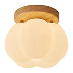 Ceiling Lamp | Walnut Wood Finish & Energy-Efficient | Flush Mount