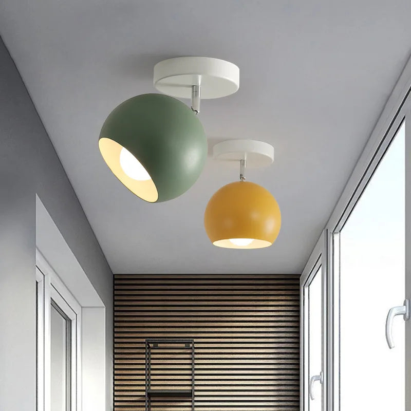 Ceiling Light | Adjustable Matte Iron Dome & E27 Compatible
