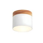 Ceiling Light | Cylindrical Aluminum & Wood Energy-Efficient LED