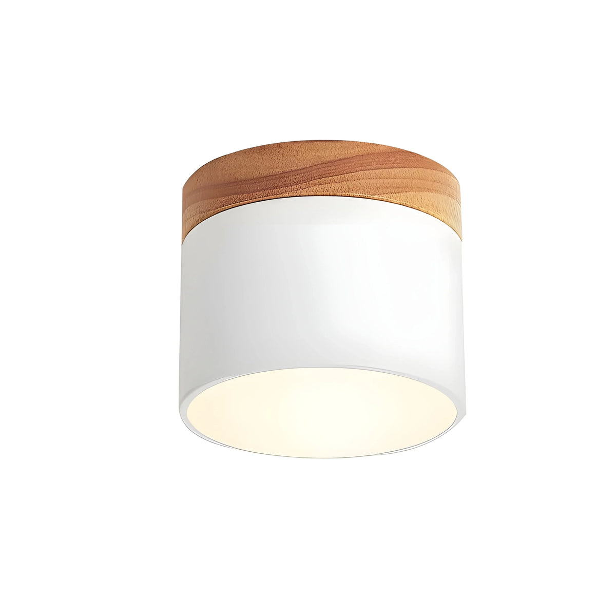 Ceiling Light | Cylindrical Aluminum & Wood Energy-Efficient LED