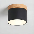 Ceiling Light | Cylindrical Aluminum & Wood Energy-Efficient LED