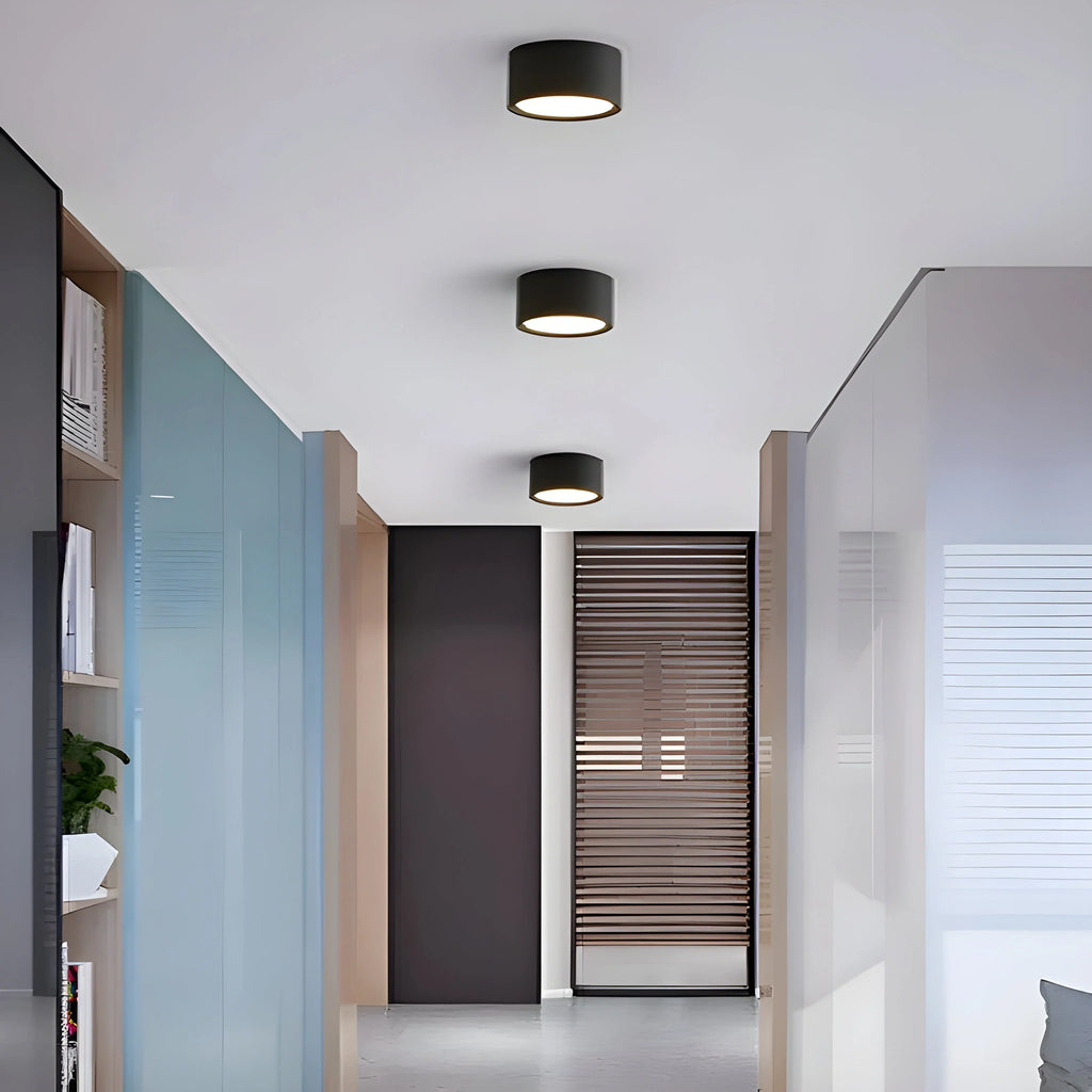 Ceiling Light | Cylindrical Aluminum & Wood Energy-Efficient LED