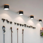 Ceiling Light | Cylindrical Aluminum & Wood Energy-Efficient LED