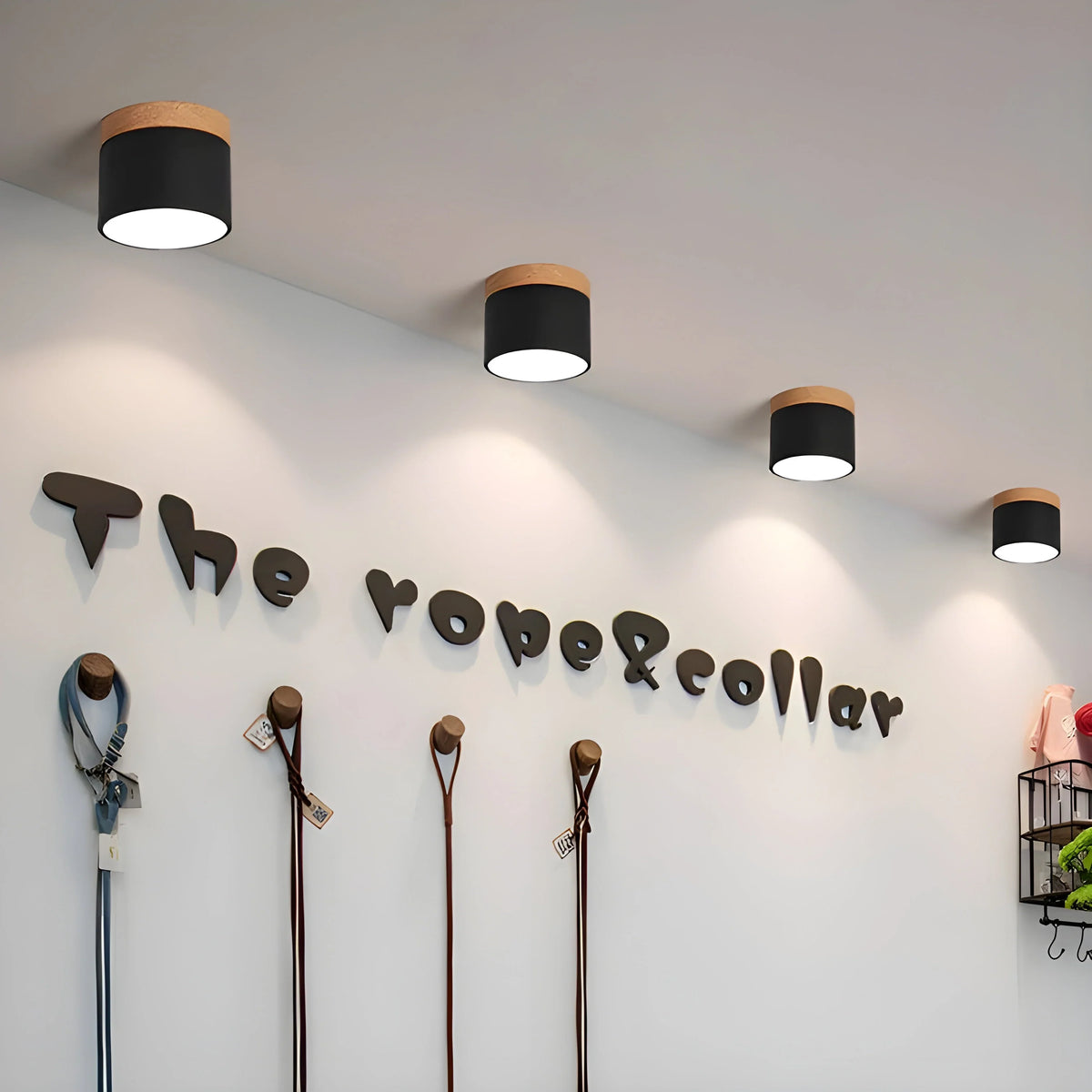 Ceiling Light | Cylindrical Aluminum & Wood Energy-Efficient LED