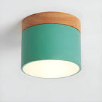 Ceiling Light | Cylindrical Aluminum & Wood Energy-Efficient LED