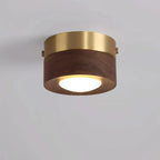 Ceiling Light | Integrated LED Spotlight & Walnut Finish