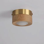 Ceiling Light | Integrated LED Spotlight & Walnut Finish