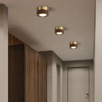 Ceiling Light | Integrated LED Spotlight & Walnut Finish