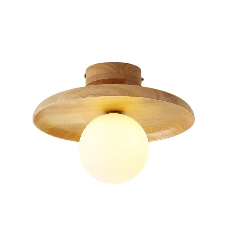 Ceiling Light | Japanese Minimalist Wood & Acrylic