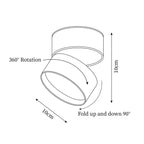 Ceiling Light | LED Adjustable & Rotating Head | 3 Color Temperatures