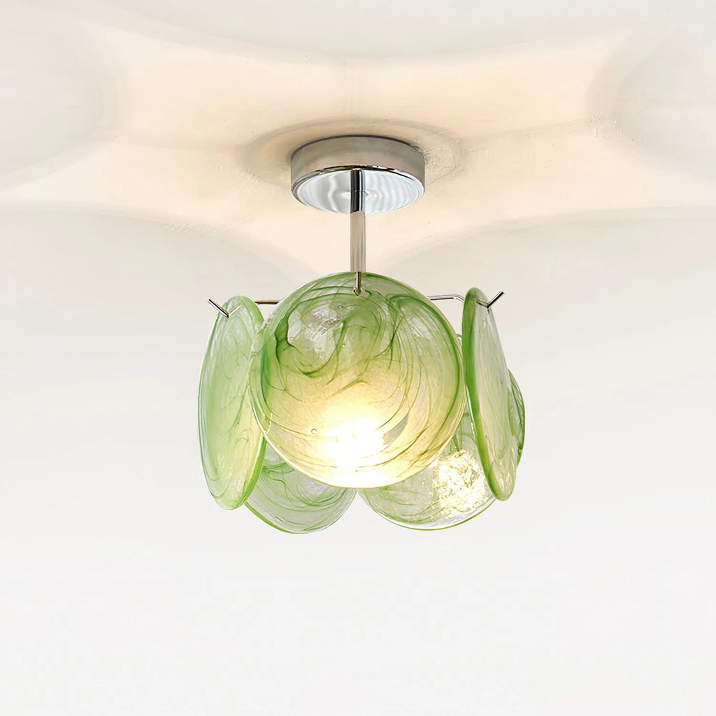 Ceiling Light | Metal & Glass, Damp-Rated | 23 cm Diameter