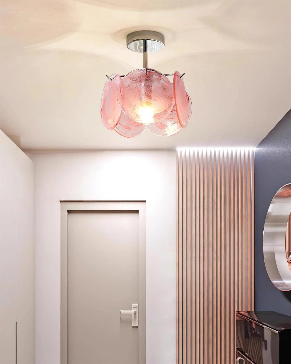 Ceiling Light | Metal & Glass, Damp-Rated | 23 cm Diameter