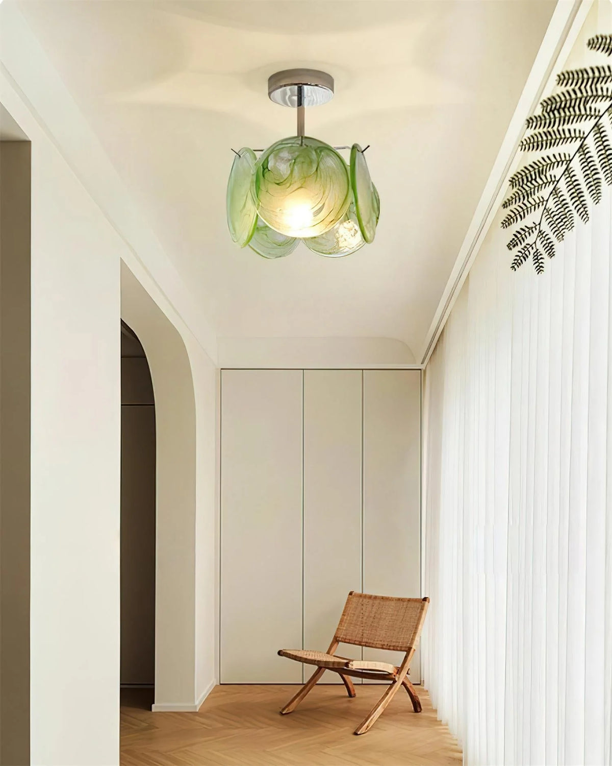 Ceiling Light | Metal & Glass, Damp-Rated | 23 cm Diameter