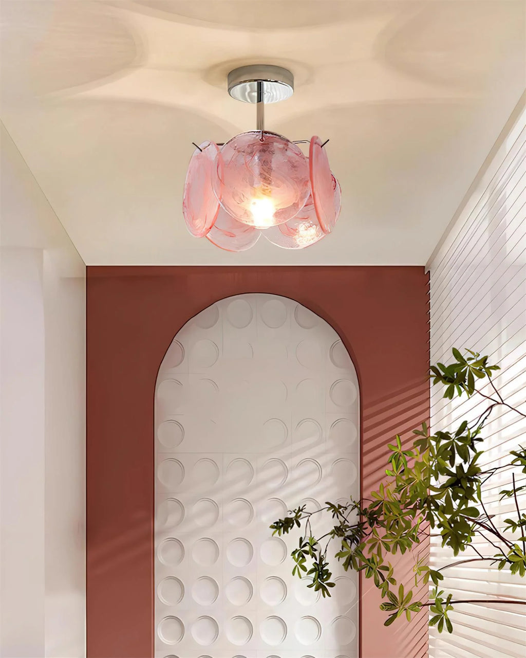 Ceiling Light | Metal & Glass, Damp-Rated | 23 cm Diameter