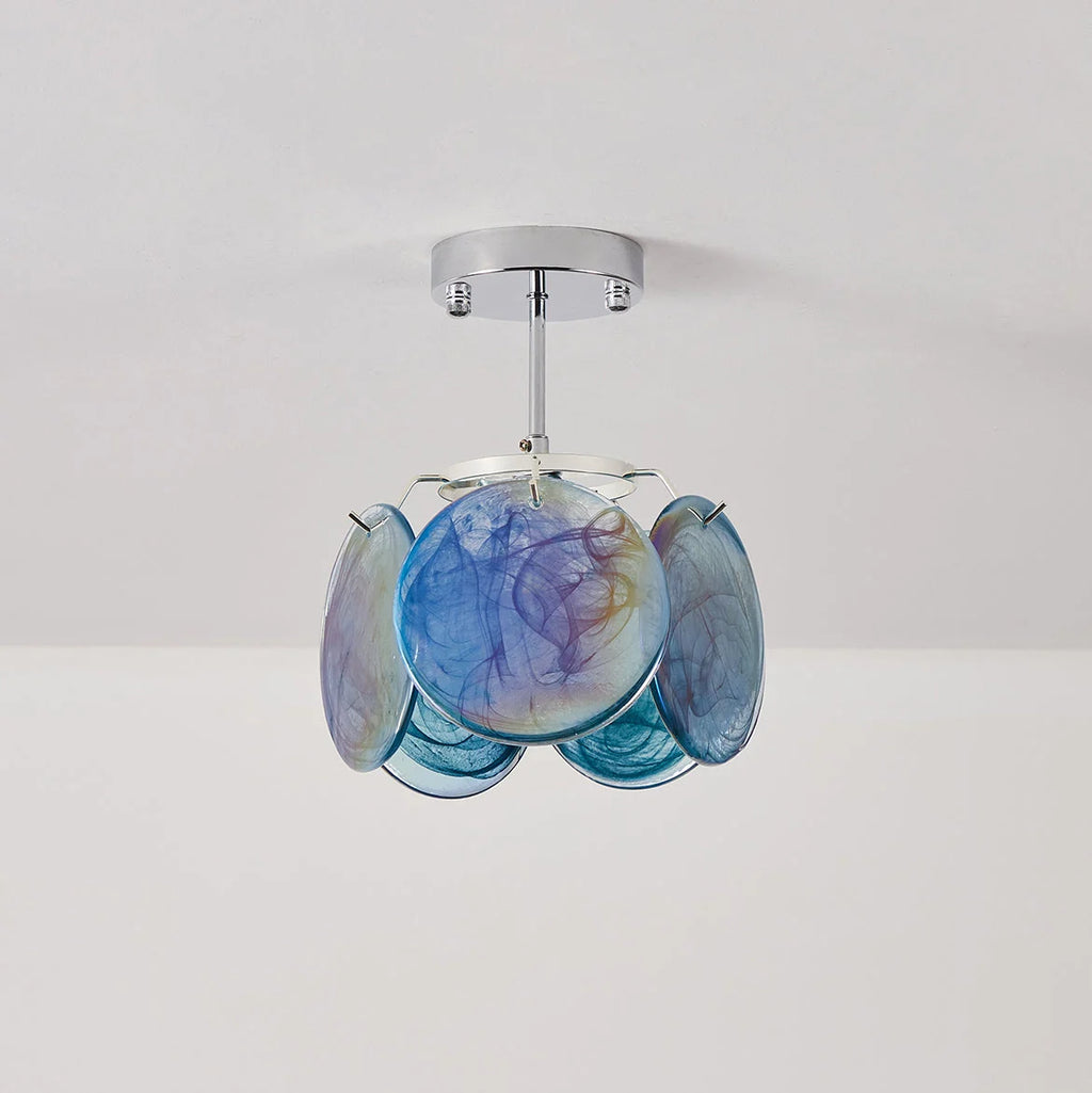 Ceiling Light | Metal & Glass, Damp-Rated | 23 cm Diameter