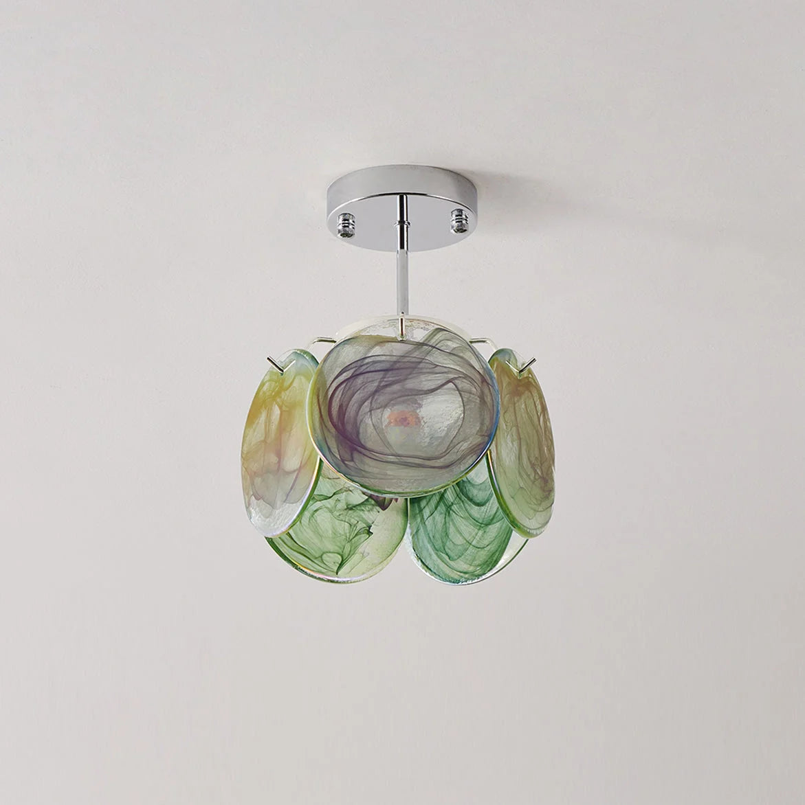 Ceiling Light | Metal & Glass, Damp-Rated | 23 cm Diameter