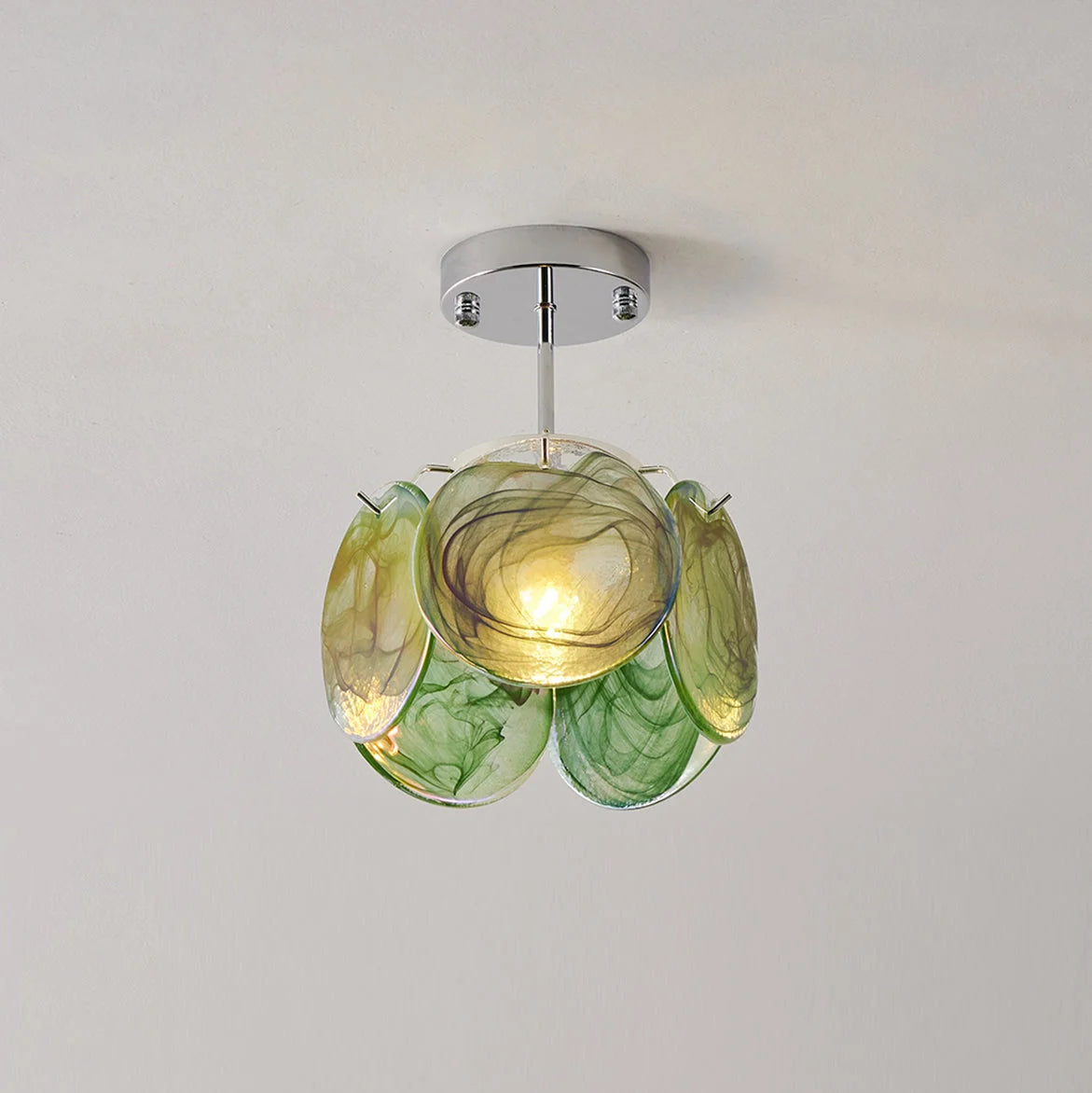 Ceiling Light | Metal & Glass, Damp-Rated | 23 cm Diameter